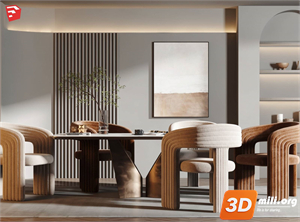 Dining Table Set Skp Files
